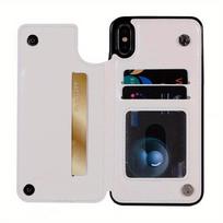Leather Wallet Case For IPhone 14/13/12/11/Pro Max/Mini/XR/X/XS Max/8/7/6S/6 Plus/SE2/SE3/2022/2020 - Card Holder & Flip Back Cover IPhone XS Max balta