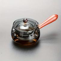 360° Elegantiškas stiklinis arbatinukas su šonine rankena 500 ml – Idealiai tinka gonfu ir japoniškos arbatos ceremonijoms namuose ir biure – puiki arbatos mėgėjo dovana visiems Hol Smoke Gray 16.91oz Xiaoyao Pot