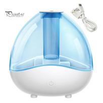 Ultrasonic Mist Humidifier 1.5L Quiet Air Humidifiers with Light Rotatable Desk Humidifiers Essential Oil Diffuser for Baby Nursery Office Plants mėlyna