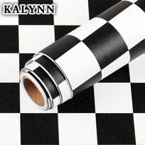 Juodai baltos mozaikos lipni tapetai 5M x 60cm vinilinės kontaktinės plėvelės lipdukai svetainei, vaikų miegamajam, virtuvės dekoravimui 1mx20cm Sample
