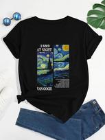 Van Gogh Starry Night Essential T-Shirt Perfect Father's Day T-shirt Women Summer Tops T shirts For Women Graphic Ladies Tshirts M