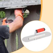 Putty Trowel with Round Head Ergonomic Grip Mirror Polished Professional Multifunctional Stainless 35cmx10cm