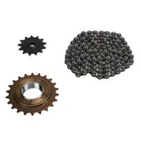 114 Link Chain 410 22T 22 Tooth Sprocket 410 13T 13 Tooth Sprocket Set Chain Sprocket Kit for Scooters Bikes Motorcycles