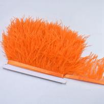100 cm(39,37 ) Natūralus stručio plunksnų apvadas juostelė DIY rankdarbių kutas, daugiaspalvė plunksna kostiumas vestuvių vakarėlio dekoracija 100cm oranžinė