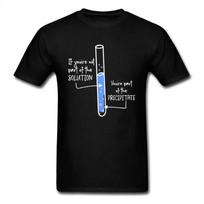 T-shirt vyrams  Tirpalas arba Nuosėdos  Chemijos Viršutiniai Marškinėliai Juokingi Mokyklos Elementai Unisex Trumpomis Rankovėmis Laisvalaikio Drabužiai Street Marškinėlis S juoda