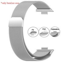 Metal Strap For Huawei Watch Fit 1/2/3/4 Band With TPU Case Screen Protector Soft Film Milanese Magnetic Loop Watchband Bracelet Huawei Watch Fit 3