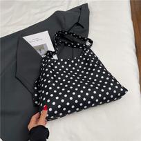 Polka dot print girl casual large capacity simple commuter fashion girl messenger bag personalized shoulder tote bag juoda