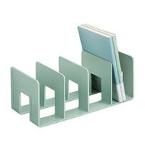 Desk Bookend Book Strorage Organizers Book Magazine Stand 4 Compartments Space Saving Desk Organizers and Accessories balta