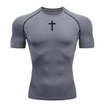 Compression Shirt Men Sports Running T-Shirt Short Sleeve Shirt Bodybuilding Clothing Top Quick Drying Gym Workout Sportswear XXXL black