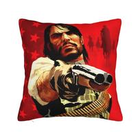 John Marston Arthur Morgan Mėmės Pagalvės užvalkalas Poliesterio Pagalvės užvalkalas Dekoratyvinis RDR2 Žaidimo Pagalvės užvalkalas Dangtelis Sofa Kvadratas 40*40cm 12x12Inch