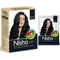 Nisha Natural Henna Powder Hair Colour Natural Black Semi-Permanent Hair Dye For Silky Shiny Hair 60g Pack Of 1