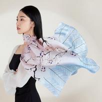 100% Šilko Ilgas Šalikas Moterims Spausdintas Prabangus Galvos Apdangalas Natūralaus Šilko Skaros Gėlių Rašto Kaklaskaris Hangzhou Grynas Tikras Šilkas Foulard Femme 170x53cm