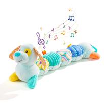 Naujagimio raminamoji pagalvėlė Muzikinis šuniukas Kūdikio miego žaislas 0-1 metų amžiaus One Size mėlyna