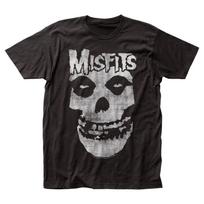 The Misfits Suplėšytas Kaukolės Vyriški Marškinėliai Rock N Roll Punk Klasikiniai Marškinėliai Nauji Juodi Unisex Marškinėliai XXL