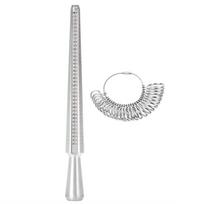 Metalinis HK/JAV/JP/JK/ES žiedų dydžio matuoklis-šablonas, žiedų dydžio matavimo įrankis, pirštų matuoklio rinkinys, papuošalų dydžio matavimo įrankiai vyrams, moterims, plienas