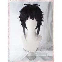 Bungo Bungou Stray Dogs Ryunosuke Akutagawa Cosplay Perukas Trumpas Juodas Baltas Perukas Karščiui Atsparus Plaukas Cosplay Perukai One Size gray