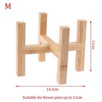 Standing Durable Display Planter Garden Bonsai Holder Wood Rack Plant Stand Shelf Flower Pot Trays M