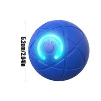 Smart Interactive Dog Ball: Auto Rolling & Moving Electric Toy with LED Lights, Rechargeable Relieve Boredom for Dogs mėlyna