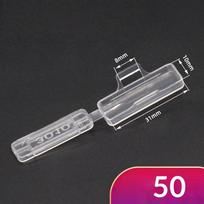 50Pcs Cable Tie Label Tags Plastic Transparent Markers with Storage Box for Network Electrical Cable Sorting