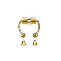 Stainless Steel Magnet Fake Nose Ring Hoop Fake Piercing Hoop Septum Rings For Women Fashion Gothic Rock Body Zircon Gifts auksas