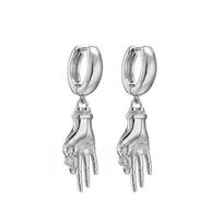 HECEHNG,Trendy Black Pantant Punk Huggies Drop Earrings For Women,Hand Cute bear Zircon ,Wholesale Accessroies