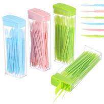 200 Pcs Toothpicks Interdental Brush Teeth Cleaning Tools Stainless Steel Gum Travel