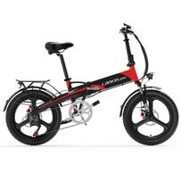 LANKELEISI G660 500W variklis 48V12.8AH baterija miesto sulankstomas elektrinis dviratis 48V 500W 12.8Ah juoda/raudona