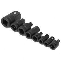 8pcs Black Socket Adapter Reducer CRV Impact Wrench Converter Set