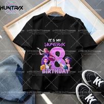 Kpop Demon Hunters Number T-shirt Kawaii Rumy Birthday Tops Party Wear Girls Tee Summer Short Sleeve Cotton Kid Clothes Boutique 110