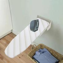 Bymaocar White Folding Ironing Board, Rust-Proof 37.4*7.5iIn Wall Mounted Clothing Storage Board for Households & Laundry Shops dramblio kaulas