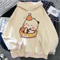 Bubu Dudu Hoodies Harajuku Trendy Cartoon Graphic Sweatshirts Women Men Fall Long Sleeves Fleece Loose Soft Hooded Streetwear S