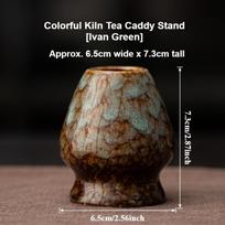 2025 Aukščiausios kokybės kūrybiškas spalvingas degtas glazūruotas keramikos Matcha 4 dalių rinkinys - Arbatos dubenėlis ir Chasen stovas Matcha gaminimui Arbatos rinkinys Kinų