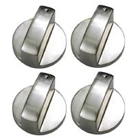 4 vnt. viryklės rankenėlės degiklių valdymo rankenėlė tvirta kaitlentės valdymo rankenėlė 8mm gray