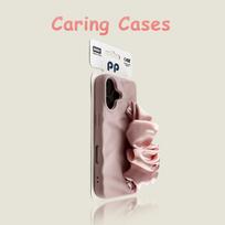 For iPhone 17 Pro Max Case Pink Satin Scrunchie Hand Strap Silicone Shockproof Compatible with iPhone 16 15 14 13 12 11 iPhone 14 Pro Max rožinė