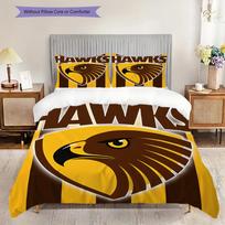 Hawthorn Hawks Pattern Bedding Quilt Set Quilt Cover Pillowcase Home Decoration Birthday Gift (1 * duvet cover + 2 * pillowcase, without core) 135x200cm