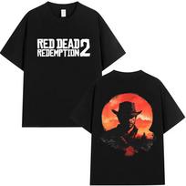 Red Dead Redemption 2 marškinėliai Medvilniniai Aukštos Kokybės Madingas Spaudinys Madingi Marškinėliai Trumpomis Rankovėmis Laisvalaikio Unisex Marškinėliai Viršūnės M