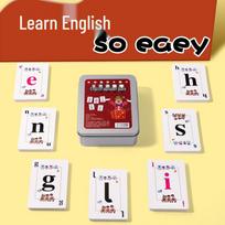 English Alphabet Mahjong Cards: Educational Flashcards for Kids & Parents 55 Cards in OPP Bag
