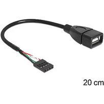 Delock USB Pin header to USB-A, 0.2m 83291