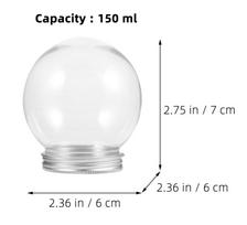 Empty Christmas Snow Globe Transparent Water Balloon Globe With Lid Clear Cookie Container Home Storage Empty Multi-Functional