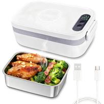 Cordless Electric Lunch Box for Adults,1L Rechargeable Heated Lunch Box with Timer,Car Food Warmer and Portable Heating Food Warmer Lunch Boxs balta