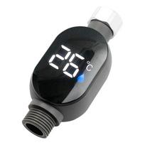 1pc Shower Water Thermometer LED Display 0℃~99℃ Bath Thermostat Intelligent Touch Activation Temperature Measurement Bathroom China Mainland