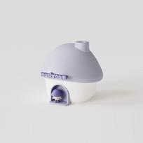 Animacinis oro drėkintuvas 300 ml Mini eterinių aliejų aromato difuzoriai Spalvingas apšvietimas Mielas grybo namelis Namų ultragarsinis drėkintuvas violetinė