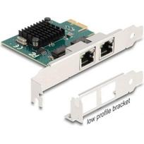 Tinklo plokštė Delock PCI Express x1 Gigabit LAN 2 x RJ45 BCM | 88205 | 4043619882052