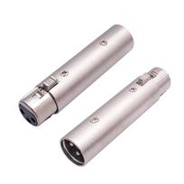 2 vnt XLR adapteris XLR kištukinis adapteris XLR lizdinis mikrofonas garso keitiklis cinko sidabras