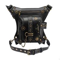 Steampunk Waist Bag Fanny Pack Rock Chain Leg Side Wallet Ideal Gift Black Thigh Purse