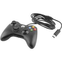 USB laidinis valdiklis, skirtas „Microsoft Xbox 360“ vaizdo žaidimų valdikliui, kompiuteriui „Windows Black“.