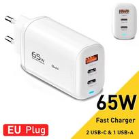 65W USB Type C Charger For Laptop PPS 45W 25W Fast Charge For Samsung QC3.0 PD3.0 For iPhone16 15 14 13 Pro Phone Chagers EU Plug balta