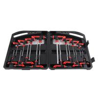 16Pcs T?Handle Hex Star Wrench Key Set Ball End 2 Drive Screwdriver Repair Hand Tools