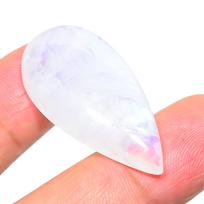 Vaivorykštinis Mėnulio akmuo 1,8x3,6 mm Natūralus Kabošonas Smulkus Palaidas 36,45 ct. e4J23 balta