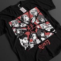 Demon Slayer marškinėliai Tanjiro marškinėliai Zenitsu KNY Nezuko Inosuke Akaza Muzan Tee 4XL